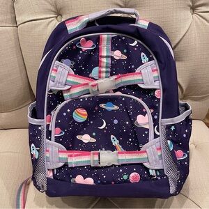 Pottery Barn Kids Mackenzie Rainbow Heart Galaxy Backpack Space Purple